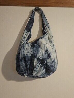 Free People Y2K Boho Tie Dye Slouchy Hobo Shoulder Bag Cotton